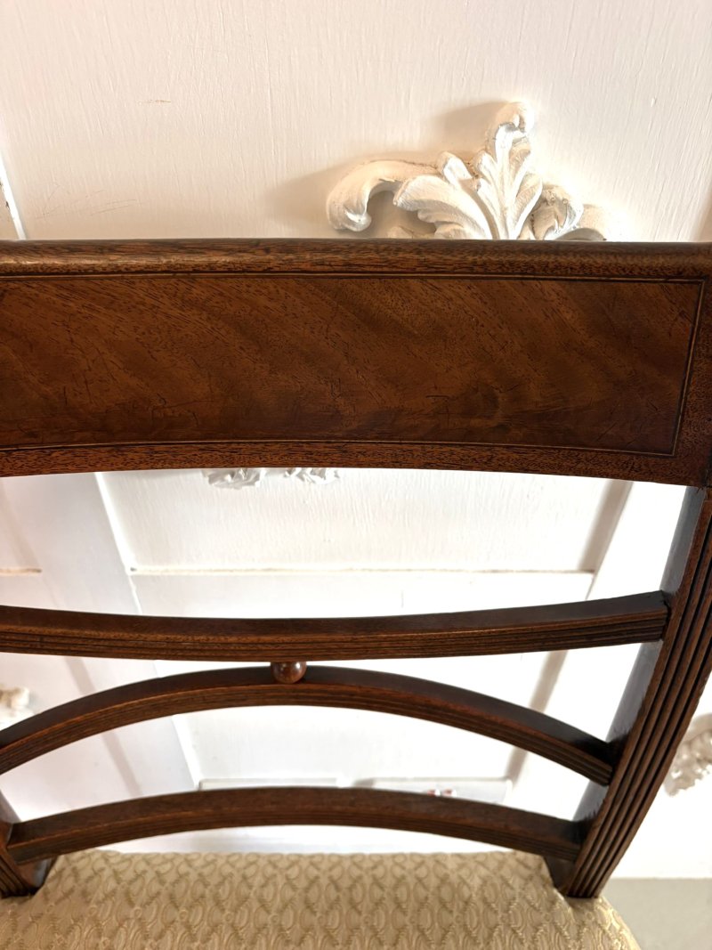 Antique George III Quality Sheraton Set of Eight Dining Chairs